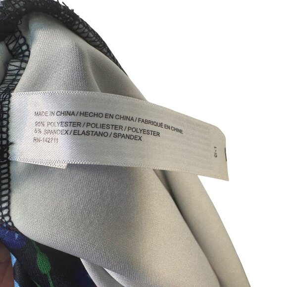 Eloquii Womens Size 20 Floral Print Straight Skirt With Red Stripes - Picture 5 of 8